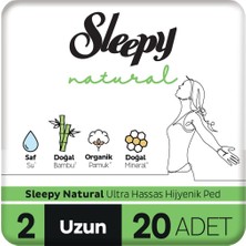 Sleepy Natural Ultra Hassas Hijyenik Ped Uzun 20 Adet Ped