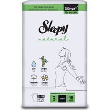 Sleepy Natural Ultra Hassas Hijyenik Ped Gece 18 Adet Ped