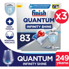 Finish Quantum Infinity Shine 249 Kapsül Bulaşık Makinesi Deterjanı Tableti (83X3)