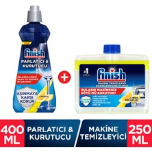 Finish Bulaşık Makinesi Temizleyici Sıvı 250 ml + Finish Parlatıcı Limon 400 ml