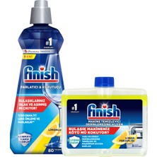 Finish Bulaşık Makinesi Temizleyici Sıvı 250 ml + Finish Parlatıcı Limon 400 ml