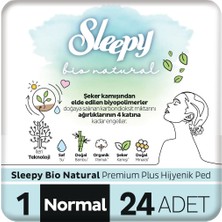 Sleepy Bio Natural Premium Plus Hijyenik Ped Normal 24 Adet Ped