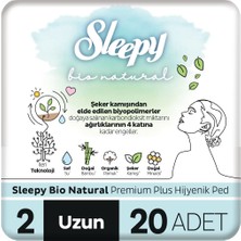 Sleepy Bio Natural Premium Plus Hijyenik Ped Uzun 20 Adet Ped