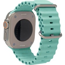 Nezih Case Apple Watch Seri 2/3/4/5/6/7/8/se/ultra 42MM 44MM 45MM 49MM Ocaean Loop Metal Toka Silikon Kordon