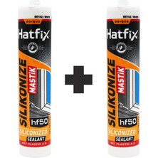 Hatfix Silikonize Mastik Beyaz 2 Adet 500gr