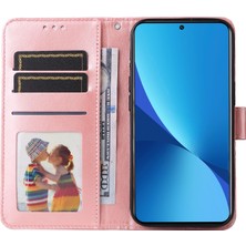 Lr Joyful  12 Lite İçin Deri Tpu Cüzdan Telefon Kılıfı - Pembe (Yurt Dışından)