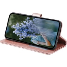 Lr Joyful  12 Lite İçin Desen Baskılı Deri Telefon Kılıfı - Rose Gold (Yurt Dışından)