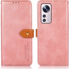 Lr Joyful  12 Lite İçin Deri Cüzdan Telefon Kılıfı - Rose Gold (Yurt Dışından)