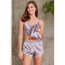 Pierre Cardin  Crop'lu Saten Şort Takım - 467