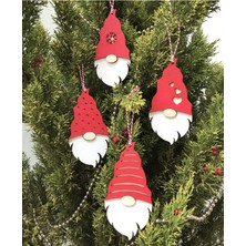 Kidspartim Yılbaşı Ağaç Süsü Sevimli Cüceler 4 Adet