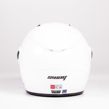 Sway Kask Sway SW-733 Yarım Aynalı Camlı Beyaz