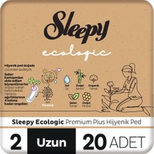 Sleepy Ecologic Premium Plus Hijyenik Ped Uzun 20 Adet Ped