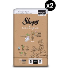 Sleepy Ecologic Premium Plus Hijyenik Ped Gece 36 Adet Ped