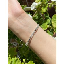 Kadın Mekik Taş Su Yolu Bileklik 18cm