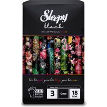 Sleepy Black Premium Plus Hijyenik Ped Gece 18 Adet Ped