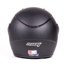 Sway Kask Sway SW-733 Mat Black Şeffaf Camlı