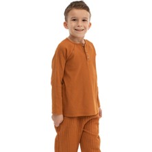 Little Gusto Çocuk Kaşkorse Sweatshirt Kiremit Organik Pamuk