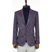 Wessi Mor Desenli Slim Fit Spor Ceket