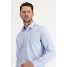 Kiğılı Uzun Kol Slim Fit Dar Kesim Klasik Desenli Pamuklu Kolay Ütülenebilir Gömlek