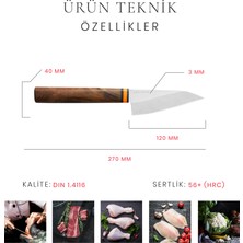 Voeux Kitchenware Orient Honesuki Dilimleme Bıçağı 12 cm