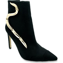 Duygushoesbag Yılan Detaylı Süet Kadın Bot