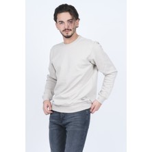 Metropolitan Erkek Bisiklet Yaka Sweatshirt 62422106 Taş