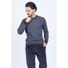 Raymons Erkek Desenli Bisiklet Yaka Triko Sweat 6782270 Lacivert