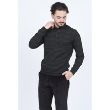 Raymons Erkek Desenli Polo Yaka Triko Sweat 6782273 Haki
