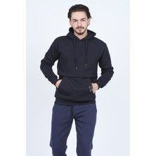 Metropolitan Erkek Kanguru Cepli Kapüşonlu Sweatshirt 6249005 Lacivert