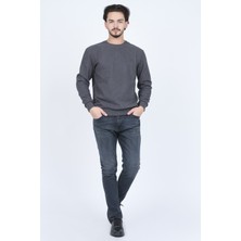 Metropolitan Erkek Bisiklet Yaka Sweatshirt 6240101 Füme