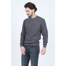 Metropolitan Erkek Bisiklet Yaka Sweatshirt 6240101 Füme