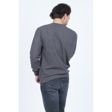 Metropolitan Erkek Bisiklet Yaka Sweatshirt 6240101 Füme