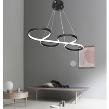 TT Aydınlatma TT025-SY Yılan Modeli Mat Siyah LED Avize