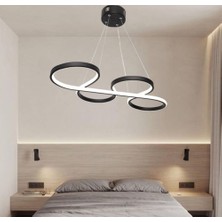 TT Aydınlatma TT025-SY Yılan Modeli Mat Siyah LED Avize