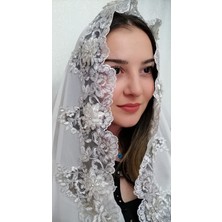 Lady Rio Mevlitşali,mevlüt Şalı,fransız Dantelli Güpürlü Mevlüt Örtüsü,3 Boyutlu Mevlit Örtüsü