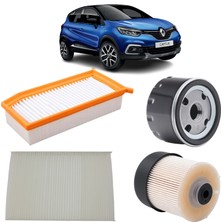 Mais Renault Captur 4lü Filtre Bakım Seti 1.5 Dci 2013-2019 KİT2054B