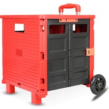 Balatlı Katlanabilir Portatif Alışveriş Market ve Pazar Taşıma Arabası 40 kg