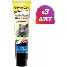 3 Adet - Gimcat Multi Vitamin Paste 12 Vitaminli Ton Balıklı Kedi Macunu 50 gr
