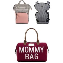 Lupi Tasarım Lui Tasarım Anne Bebek Bakım Sırt Çantası, Bebek Taşıma Kanguru ve Mommy Bag Anne Bebek Bakım Çantası