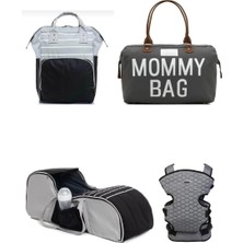 Lupi Tasarım Lui Tasarım Anne Bebek Bakım Sırt Çantası, Kanguru, Portbebe ve Mommy Bag Anne Bebek Çantası