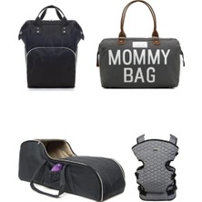 Lupi Tasarım Lui Tasarım Anne Bebek Bakım Sırt Çantası, Kanguru, Portbebe ve Mommy Bag Anne Bebek Çantası