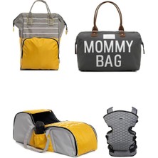 Lupi Tasarım Lui Tasarım Anne Bebek Bakım Sırt Çantası, Kanguru, Portbebe ve Mommy Bag Anne Bebek Çantası