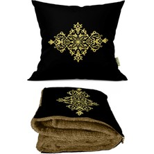 Caisya Home Motif Desenli Opsiyonel Battaniyeli Yastık 38 x 38 cm