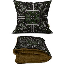 Caisya Home Etnik Desenli Opsiyonel Battaniyeli Yastık 38 x 38 cm