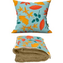 Caisya Home Meşe Palamudu Desenli Opsiyonel Battaniyeli Yastık 38 x 38 cm