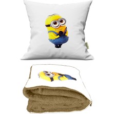 Caisya Home Minyonlar Desenli Opsiyonel Battaniyeli Yastık 38 x 38 cm