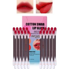 Mujgan Tek Kullanımlık 24 Saat Kalıcı 20 Adet Taşınabilir Çubuk Ruj Cotton Swab Lip Glaze Kırmızı