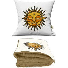 Caisya Home Hint Güneşi Desenli Opsiyonel Yastık Içinde Tv Battaniyesi 110 x 170 cm