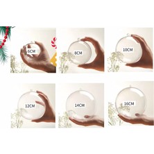 Roco Paper Co. Şeffaf Mika Küre - 1 Adet Asılabilir Plastik Top - 10 cm