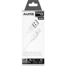 Aurıs CB33 1A Lightning 1m Kibrit Kutu Data/şarj Kablosu